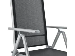Juskys Aluminium Gartengarnitur Milano 9 Teilig mit Tisch und 8 Stühlen