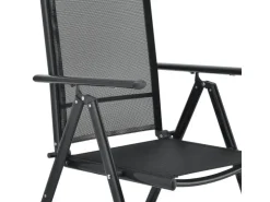 Juskys Aluminium Gartengarnitur Milano 9 Teilig mit Tisch und 8 Stühlen