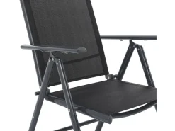 Juskys Aluminium Gartengarnitur Milano 5 Teilig mit Tisch und 4 Stühlen