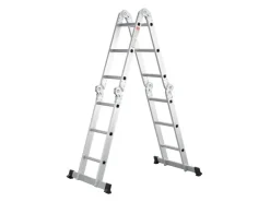 Juskys Aluminium Multifunktionsleiter 3,6m Tragfähigkeit bis 150 kg* Leitern