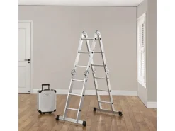 Juskys Aluminium Multifunktionsleiter 3,6m Tragfähigkeit bis 150 kg* Leitern