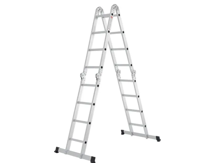Juskys Aluminium Multifunktionsleiter 4,7m Tragfähigkeit bis 150 kg