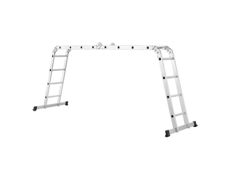 Juskys Aluminium Multifunktionsleiter 4,7m Tragfähigkeit bis 150 kg