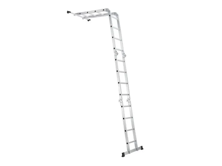 Juskys Aluminium Multifunktionsleiter 4,7m Tragfähigkeit bis 150 kg