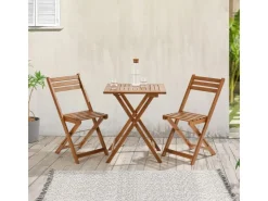 Juskys Balkonmöbel Set Bala mit Tisch und 2 Stühlen* Stühle