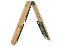 Juskys Bierzeltgarnitur Passau 3 teilig klappbar mit lackiertem Tannenholz 220 cm* Klarlacke