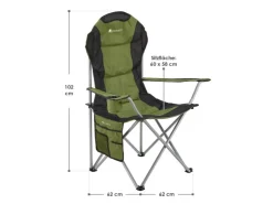 Juskys Campingstuhl Lido mit Flaschenhalterung und Tragetasche