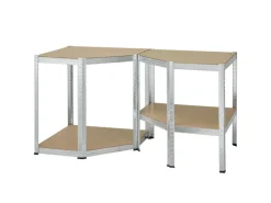 Juskys Eckregal Lagerregal Corner Easy 160 x 75 x 40 bis 75 cm