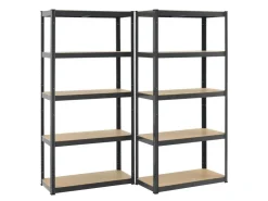 Juskys 3er Regalsystem 1 Corner und 2 Basic Insgesamt 15 Böden mit 2625 kg Tragkraft* Regalsysteme