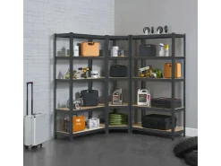 Juskys 3er Regalsystem 1 Corner und 2 Basic Insgesamt 15 Böden mit 2625 kg Tragkraft* Regalsysteme