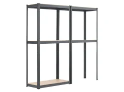 Juskys 2er Set Lagerregal Easy 160 x 80 x 40 cm* Metallregale|Kellerregale