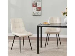 Juskys Esszimmerstuhl Blanca 6er Set mit Samt