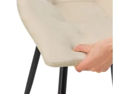 Juskys Esszimmerstuhl Blanca 6er Set mit Samt