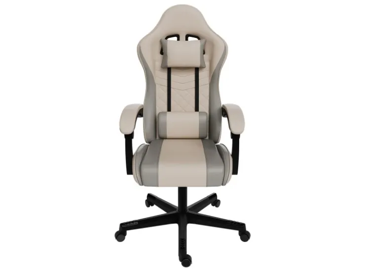 Juskys Gamingstuhl HyperSeat Beige/Hellgrau