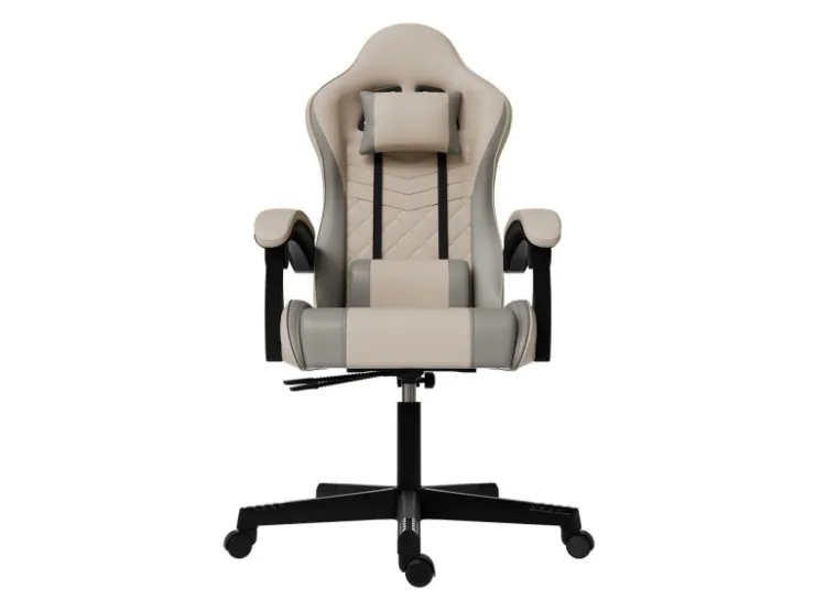 Juskys Gamingstuhl HyperSeat Beige/Hellgrau