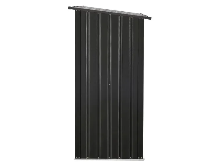 Juskys Holzunterstand Enno aus Stahl Grau* Holzregale