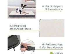 Juskys Hundebett Milow Orthopädisch Wendbar 76x51 cm