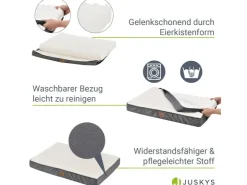 Juskys Hundebett Milow Orthopädisch Wendbar 76x51 cm