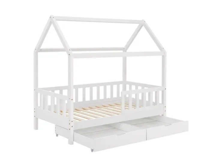 Juskys Kinderbett Marli 80 x 160 cm mit Bettkasten* Betten