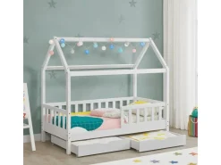 Juskys Kinderbett Marli 80 x 160 cm mit Bettkasten* Betten