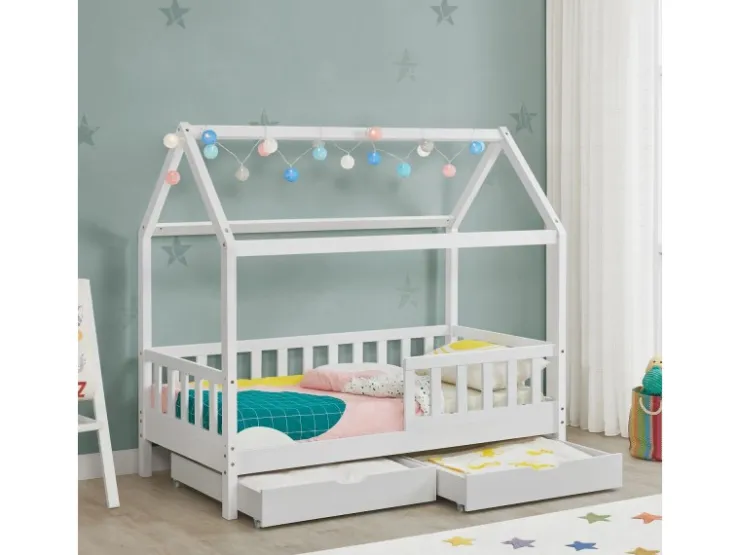 Juskys Kinderbett Marli 80 x 160 cm mit Bettkasten* Betten