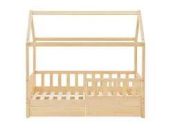 Juskys Kinderbett Marli 80 x 160 cm mit Bettkasten und Matratze