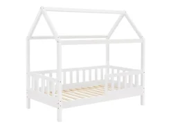 Juskys Kinderbett Marli 80 x 160 cm mit Bettkasten und Matratze