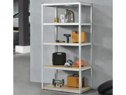 Juskys Lagerregal Basic 200 x 100 x 60 cm Verzinkt