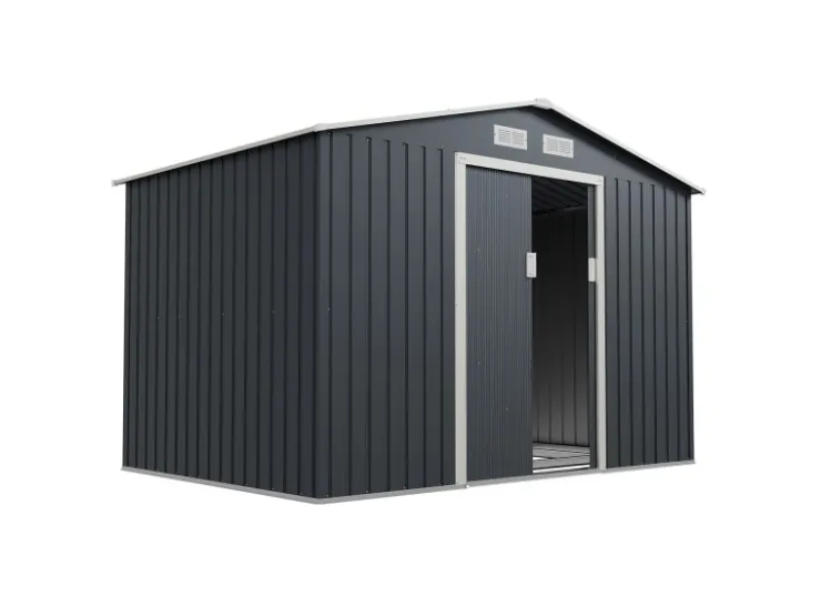 Juskys Metall Geräteschuppen Gerätehaus XL mit Satteldach in* Aufbewahrung