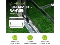 Juskys Metall Geräteschuppen Gerätehaus XL mit Satteldach in* Aufbewahrung