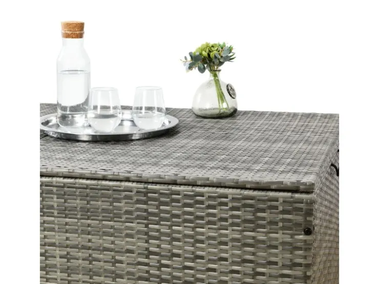 Juskys Polyrattan Gartenmöbel Auflagenbox Ikaria mit Innenplane in* Aufbewahrung|Kissen