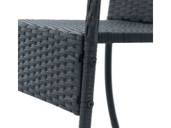 Juskys Polyrattan Gartenstühle Yoro 8er Set Stapelbar mit Armlehnen* Stühle