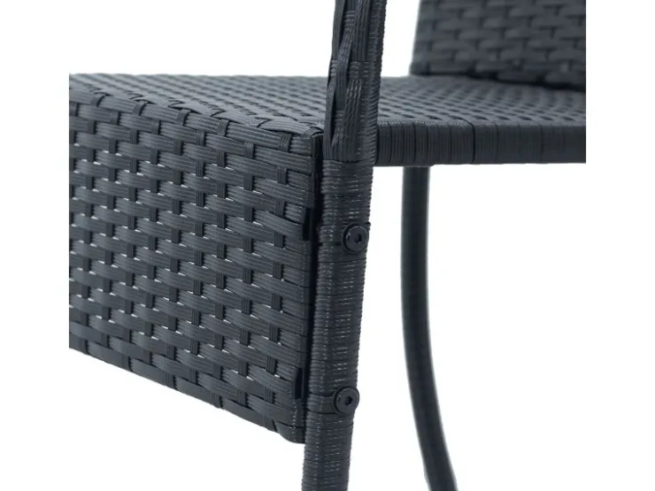Juskys Polyrattan Gartenstühle Yoro 8er Set Stapelbar mit Armlehnen* Stühle