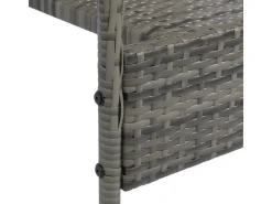 Juskys Polyrattan Gartenstühle Yoro 4er Set Stapelbar mit Armlehnen Grau Meliert* Stühle