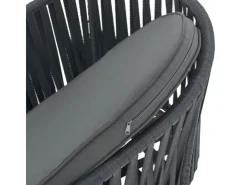 Juskys Rope Stühle 2er Set mit Sitz und Rückenkissen