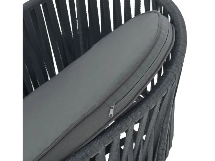 Juskys Rope Stühle 2er Set mit Sitz und Rückenkissen