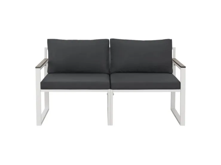 Juskys Sofa Set Gartenmöbel Bari mit Bezügen in Dunkelgrau* Sofas