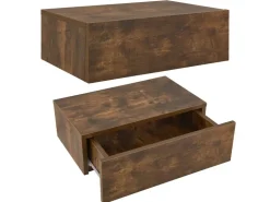 Juskys Wandregal Nachttisch 46x30x15 cm mit Schublade