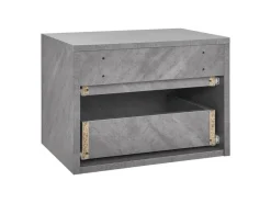 Juskys Wandschrank Nachttisch 40x29x30 cm mit 2 Schubladen optik* Schweberegale