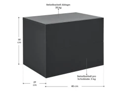 Juskys Wandschrank Nachttisch 40x29x30 cm mit 2 Schubladen* Schweberegale