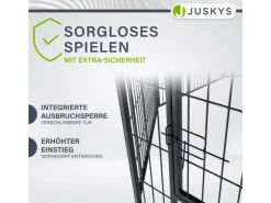 Juskys Welpenauslauf aus Metall 80 x 60 cm 8 Teilig