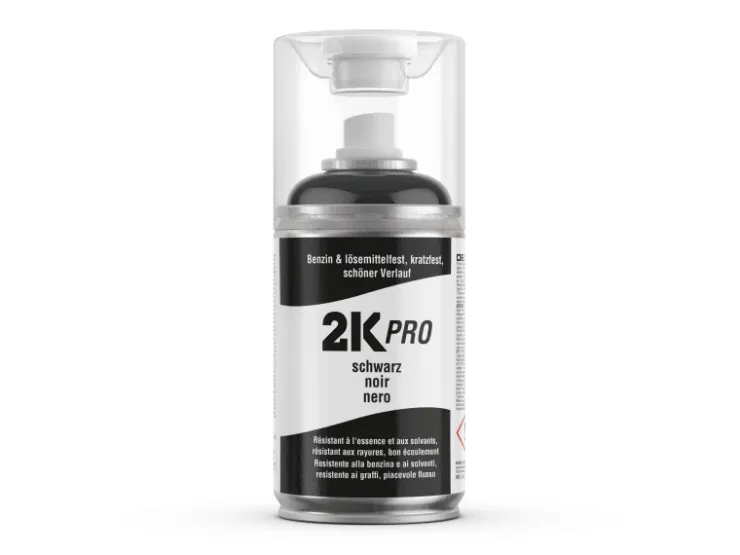 2K PRO Spraydose 250ml RAL9005 Tiefschwarz Glanz* Sprühlacke