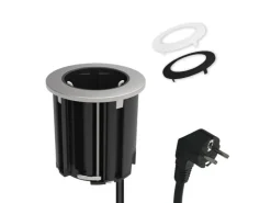 kalb Einbausteckdose 230VAC Tischsteckdose 54mm Rund Für Montage In Und An Möbeln mit EU-Stecker* Sideboards