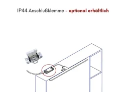 kalb LED Badleuchte Spiegellampe Aufbauleuchte für Spiegel Schrank Oder Wand 230VAC IP44 Chrom 4000K 45cm Länge* Schränke