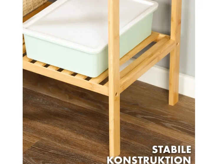 Karat Bambus Standregal Lowa Platzsparendes Holzregal Mit 5 Etagen* Bücherregale