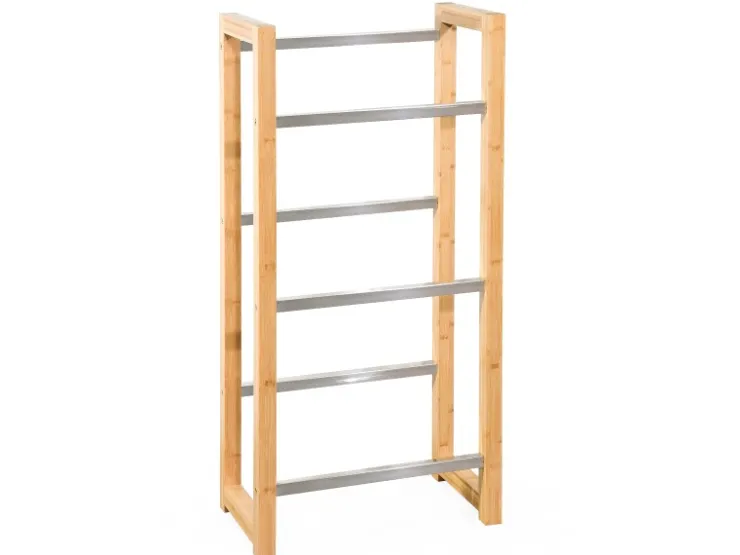 Karat Bambus-Flaschenkastenständer Flash - Robustes Lagerregal für Büro, Küche, Garage oder Flur - 112 x 56 x 32 cm* Flaschenregale