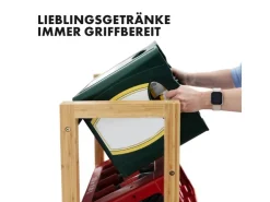 Karat Bambus-Flaschenkastenständer Flash - Robustes Lagerregal für Büro, Küche, Garage oder Flur - 112 x 56 x 32 cm* Flaschenregale