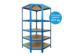 Karat Eckregal - Hohe Traglast - Individuell Einsetzbar - Blau 180 x 90 x 42 x 60 cm* Eckregale