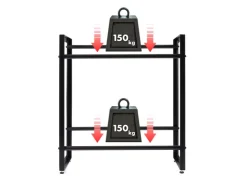 Karat Flaschenkastenständer Kenji - Robustes Lagerregal für Büro, Küche, Garage oder Flur - Schwarz - 70 x 32 x 79 cm* Regale Schwarz|Flaschenregale