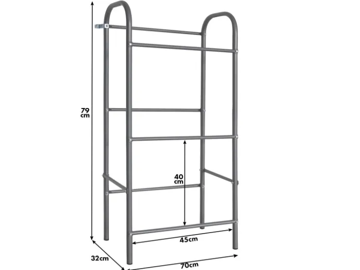 Karat Flaschenkastenständer Rocket - Regal mit Wandbefestigung - Grau - Für 3 Kästen - 49,5 x 32,5 x 115,5 cm* Kellerregale|Flaschenregale